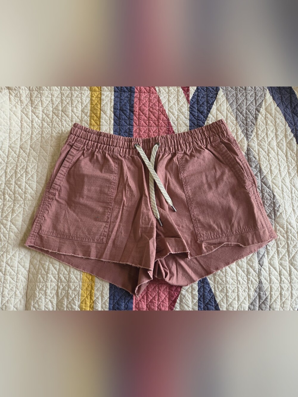 Vuori Ripstop Mauve Pink Drawstring Athletic Shorts